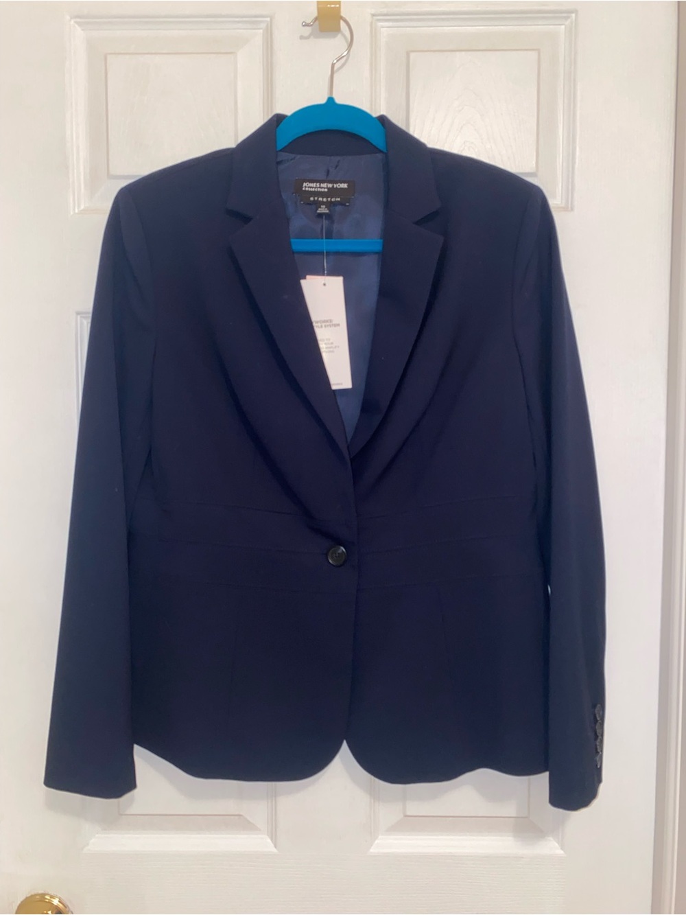 Jones New York Navy Single-Button Blazer
